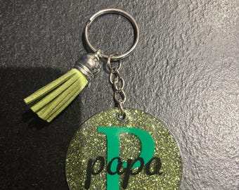 Personalized Dad Keychain