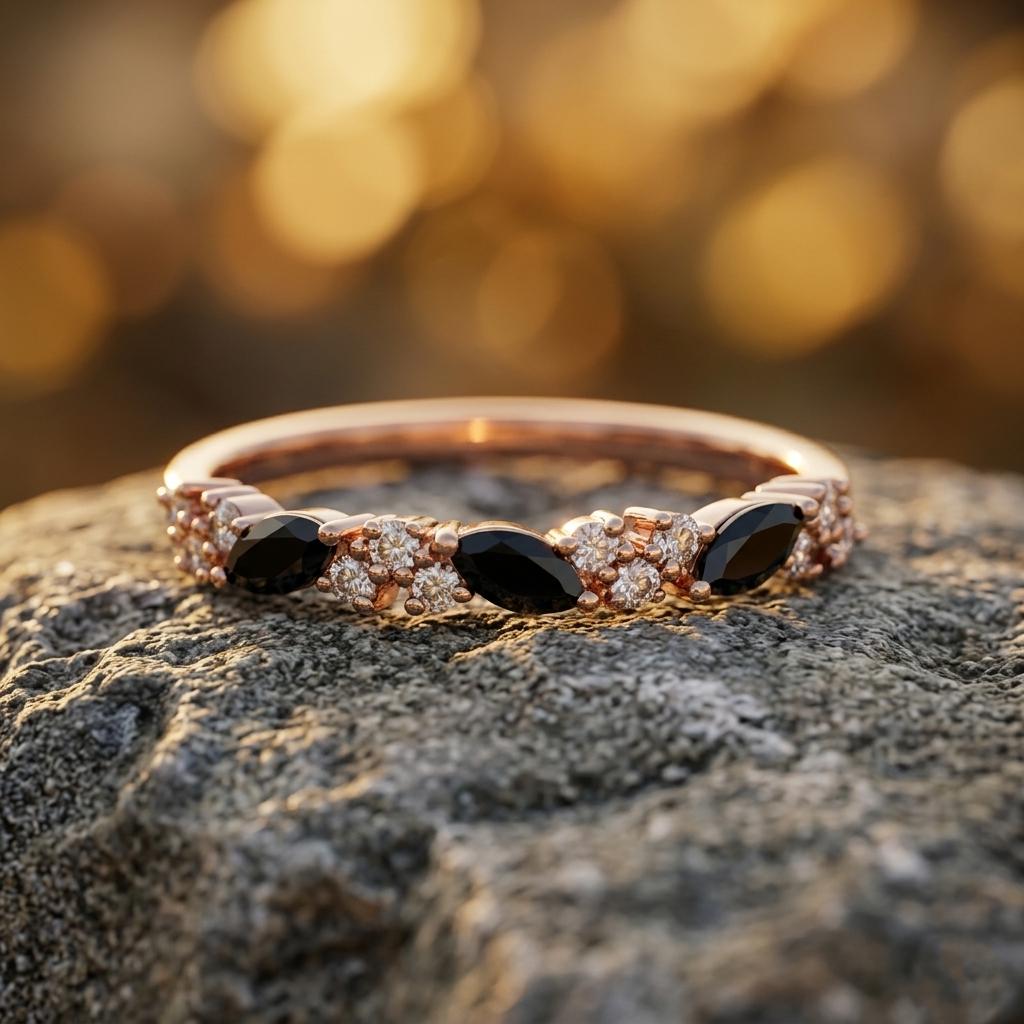 Black crystal ring - Etsy 日本