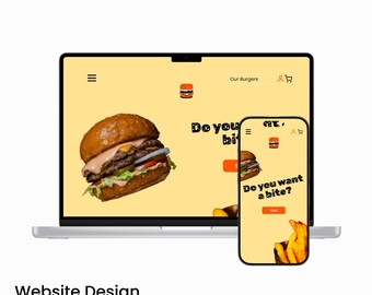 Restaurant Website Template- Food & burger ordering UI- Editable Figma Design