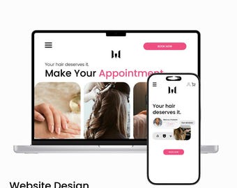 Beauty Salon Website Template – Hair Studio UI, Figma Design