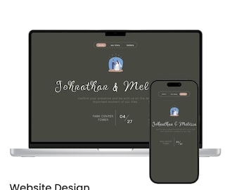 Elegant Wedding Website Design Template | Save the Date, RSVP Page (Figma Template)