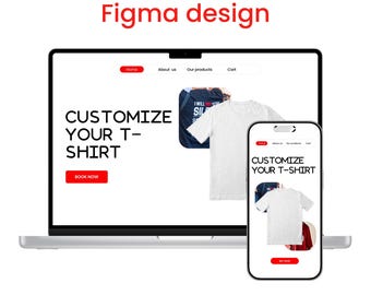 Custom T-Shirt Store | Clothing Brand Store Design | eCommerce Layout | Editable in Figma