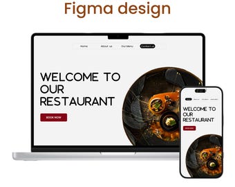 Restaurant Design | Modern Design | Editable Figma Website | Menu Layout