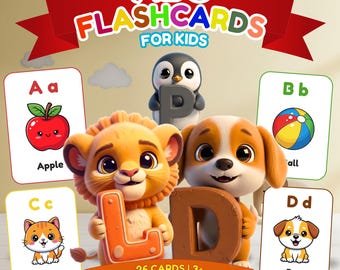ABC Flashcards Printable for Preschool & Kindergarten | Alphabet Letter Recognition Activities | Homeschool Learning Cards PDF | A–Z