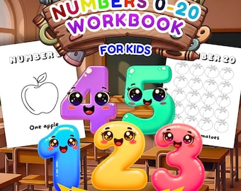 Numbers 0–20 Worksheets for Kids, Preschool Math Activities, Counting Practice, Printable Learning PDF