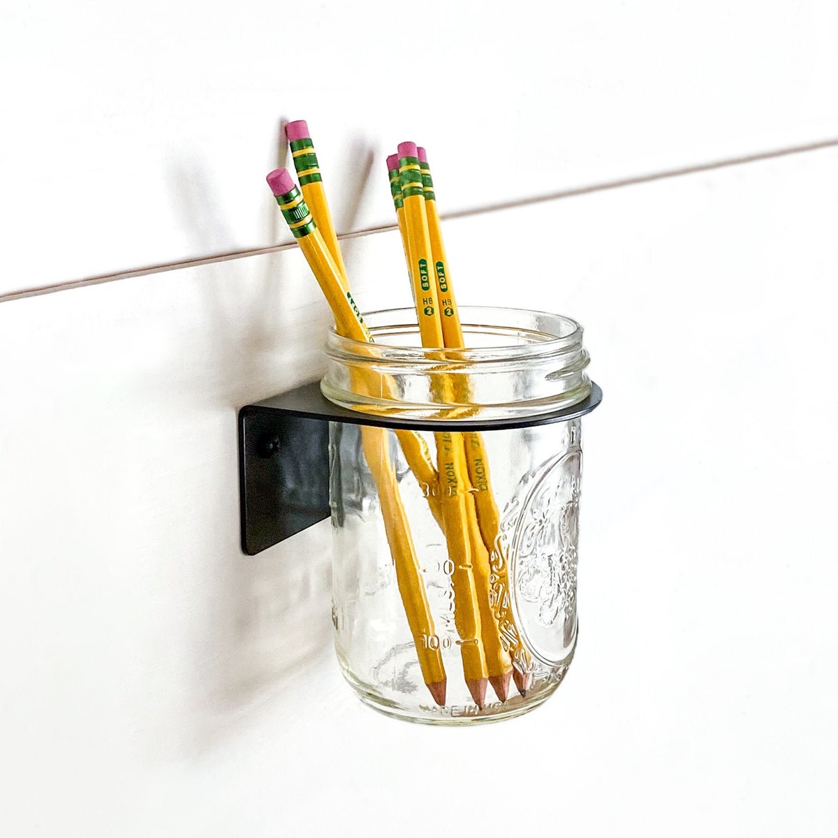 Mason Jar Shelf - Jar Holder Storage Wall Mount Art Supplies Toothbrush Organization Shelving Dorm Decor Desk Accessories - Etsy