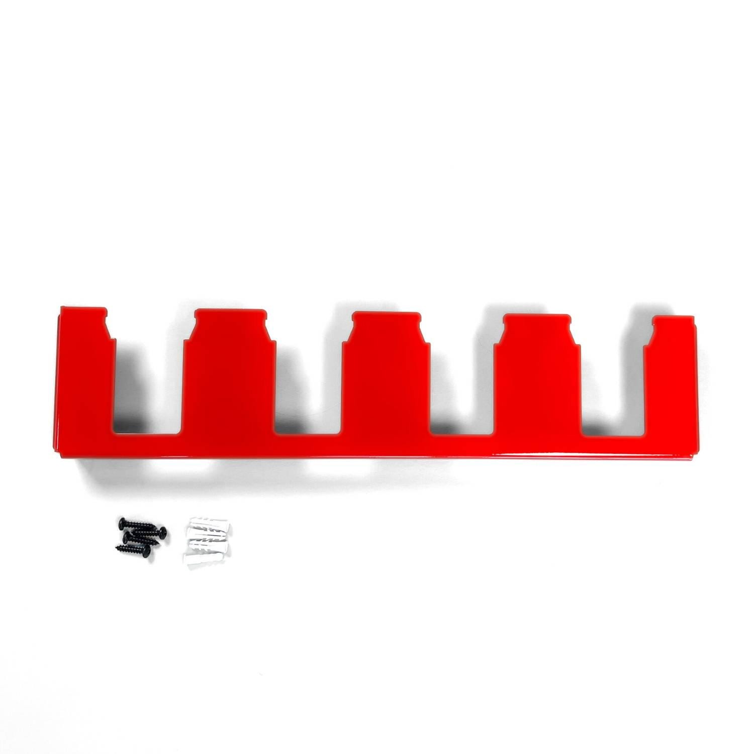 Soporte Organizador Rojo Para Baterías Milwaukee M18 – Montaje Para Taller, 4 Piezas