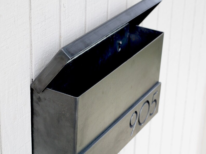 The Hyde Park Mailbox Custom Steel Modern Metal Letter Box Etsy