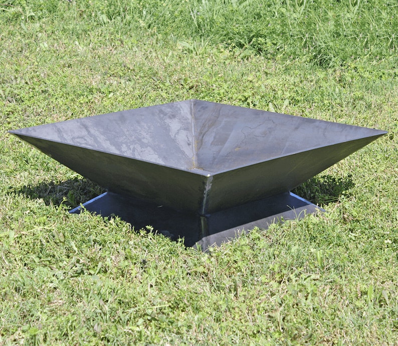 The Zilker Fire Pit 30 Geometric Steel Firepit Etsy