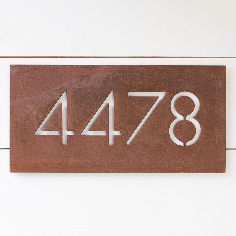 Pemberton Modern House Numbers Custom Number Sign, Metal House Numbers, Modern House Numbers Plaque, Address Numbers, House Warming Gift image 5