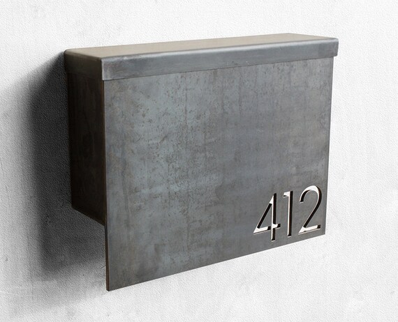 The Gibson Mailbox Custom Steel Modern Metal Letter Box Etsy