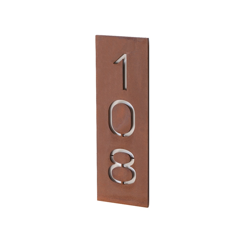 The Congress House Numbers - Steel Modern Metal Address Plaque Plate Outdoor and Gardening Decor 