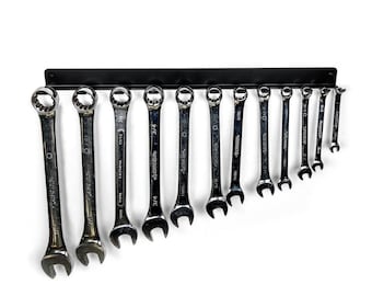 Wrench Rack 12pc - Garage Organization, Workbench Accessories, Shop Tool Storage, Christmas Gift for Him