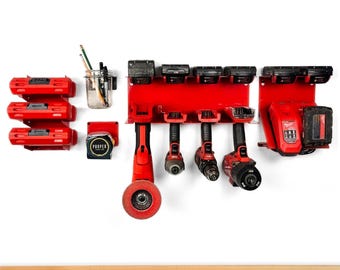 Milwaukee M18 Organization Bundle - Cordless Drill Organizer, Power Tool Holder, Garage Organization, Christmas Gift