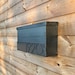 Hyde Park Mailbox - LG Custom - Modern Raw Steel Wall Mount Mailbox Patina Finish Letter Box 