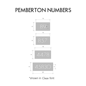 Pemberton Modern House Numbers Custom Number Sign, Metal House Numbers, Modern House Numbers Plaque, Address Numbers, House Warming Gift image 8