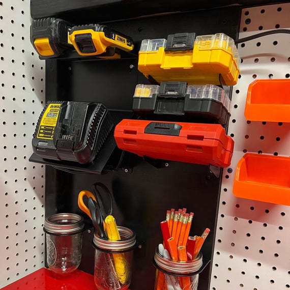 Lot De 5 Supports De Batterie Dewalt – Compatible 20V Et 60V – Montage Mural Ou Sous étagère