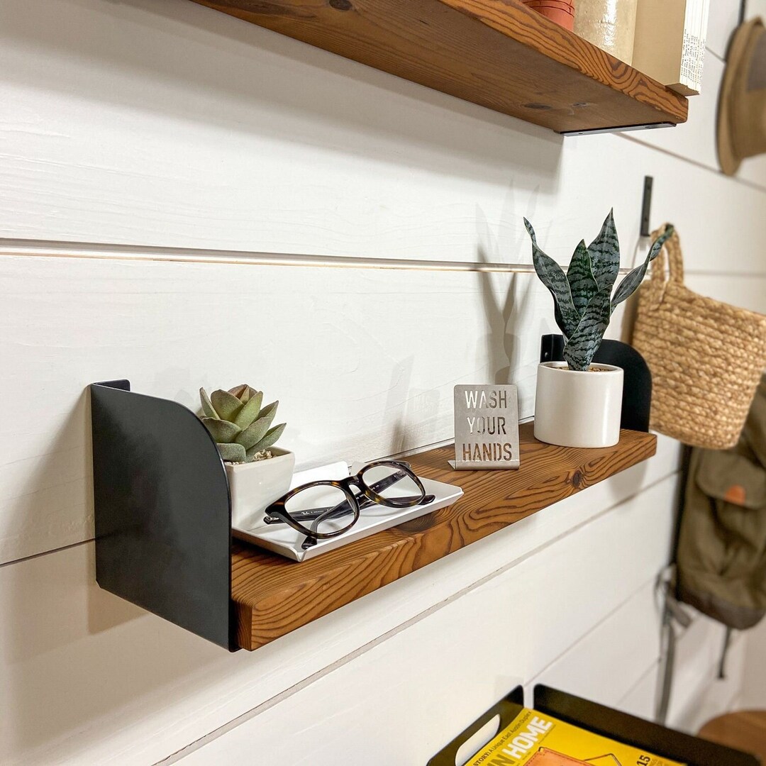 Modern Capped Steel Shelf Brackets Mid Century Shelving Brackets for