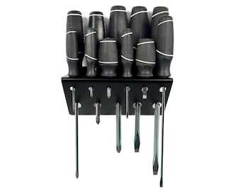 Screwdriver Shelf - Garage Organization, Power Tool Holder, Shop Tool Storage, Christmas Gift for Him