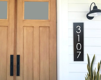 Painted Congress Modern House Numbers - Custom Number Sign, Metal House Numbers, Black Powder Coat, Address Plaque, House Warming Gift