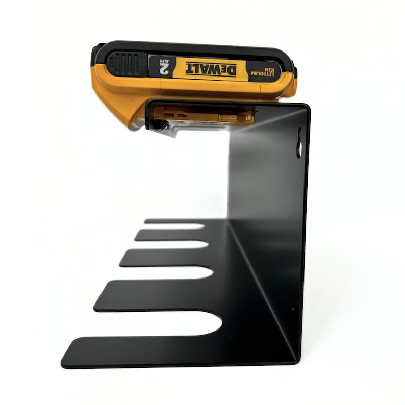 Dewalt 20V Drill and Battery Shelf w 4 or 6 Slots - Cordless Drill Organizer, Power Tool Holder, Garage Organization, Father's Day Gift Bild 4