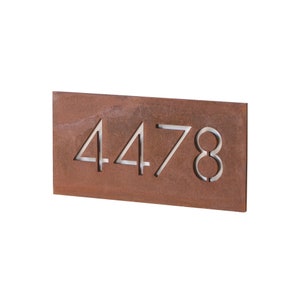 Pemberton Modern House Numbers Custom Number Sign, Metal House Numbers, Modern House Numbers Plaque, Address Numbers, House Warming Gift image 3