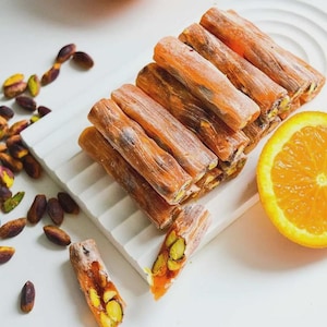 Pistachio Orange Turkish Delight Rolls