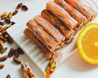 Pistazien-Orangen-Turkish Delight Rolls