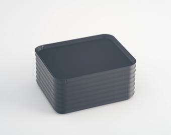 Minimalist Storage Box | Home Organization | Rib Series Small Box – Black Color