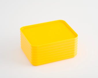 Modern Storage Box | Bright Home Decor | Rib Series Small Box – Sunflower Yellow Color