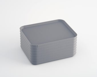 Minimalist Storage Box | Home Organization | Rib Series Small Box – Dark Gray Color