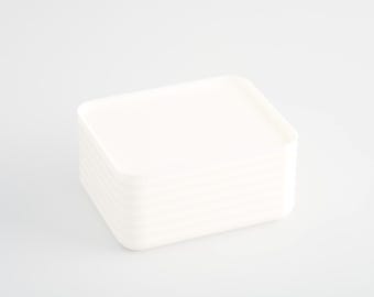 Small Storage Box | Modern Organization | Rib Series Small Box – Jade White Color