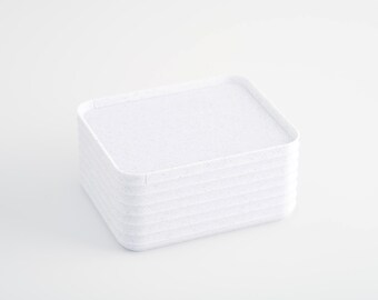 Catch-All Travel Container | Small Speckled Box | Rib Series Small Box – Marble White Color