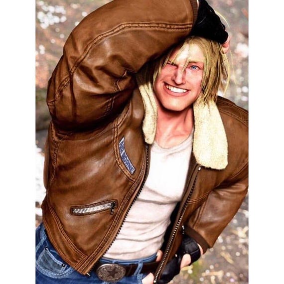 Garou Terry Bogard SF6 Leather Jacket - Cosplay Costume Fighter