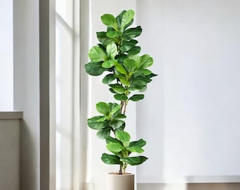 Large Artificial Ficus Tree - Realistic Rubber Leaf Indoor Plant (70–135 cm)