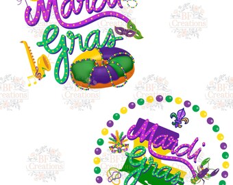 Dúo PNG de Mardi Gras