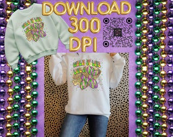 Pasea como un perro Mardi Gras PNG descarga digital.