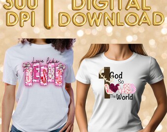 Amar como Jesús / Porque de tal manera amó Dios al mundo PNG paquete descarga digital