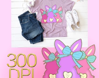 Dúo de 3 conejitos PNG.