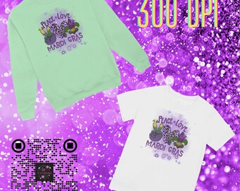 Descarga digital PNG de paz, amor y carnaval