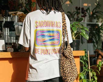 Chemise Sardine | T-shirt graphique Portugal, côtier