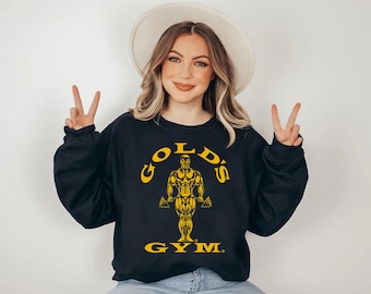 Sudadera con capucha clásica Gold's Gym retro de los años 90, sudadera con capucha de fitness Gold's Gym