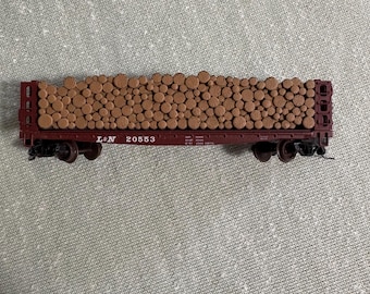 Atlas Louisville & Nashville pulpwood flatcar #20553