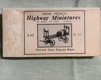 Jordan Products Highway Miniatures. Railroad Department Baggage wagon.