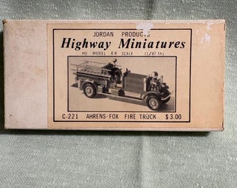 Jordan products highway miniatures. Ahrens-Fox fire truck. #C-221