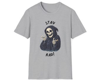 Camiseta gótica divertida Stay Rad - Regalo de radiología 100 % algodón
