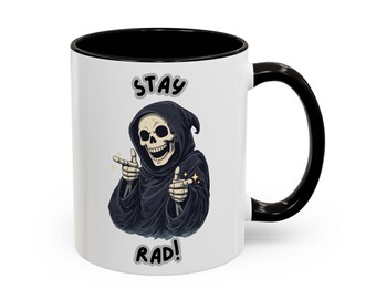 Taza de café gótica Stay Rad - Apta para lavavajillas y microondas
