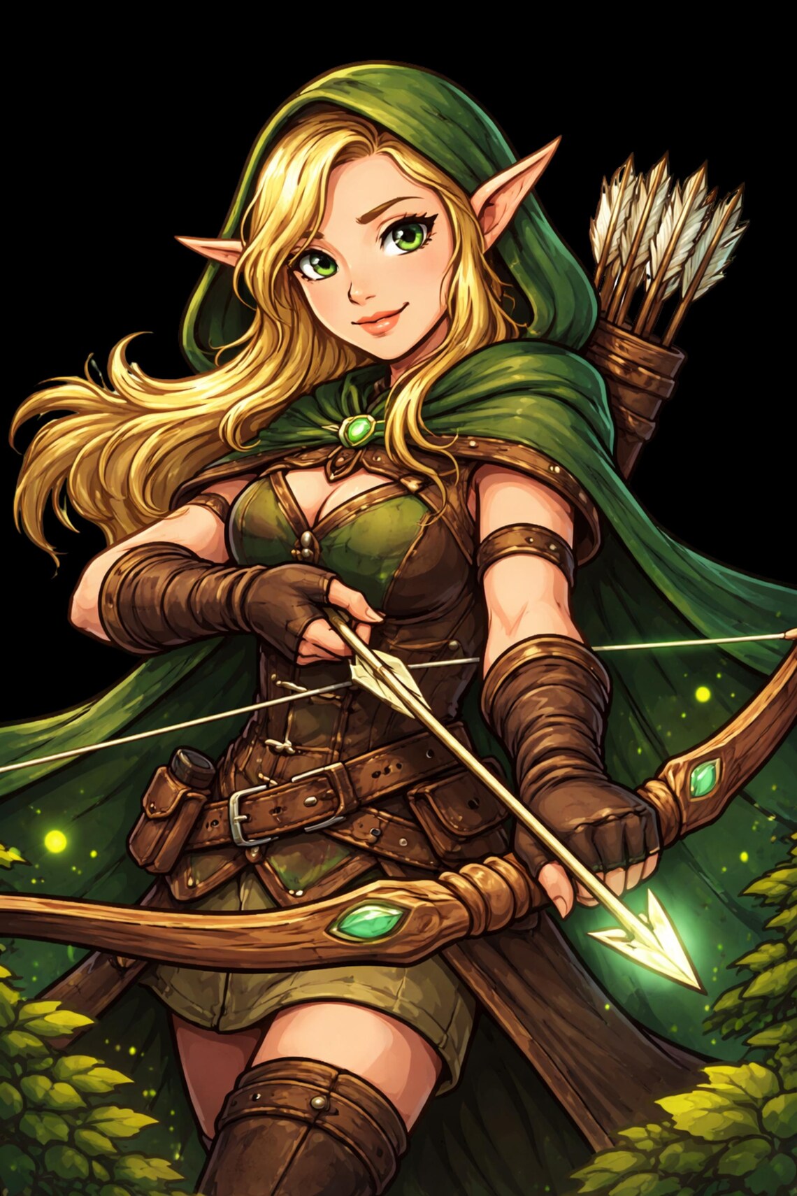 Rpg Ranger Female DND Character Clipart – Fantasy RPG Ranger PNG – Tabletop Roleplaying ...