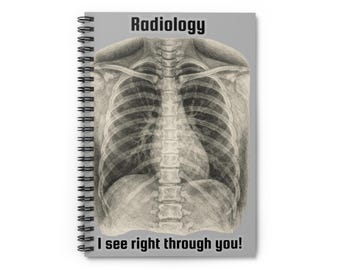 Cuaderno de radiología Veo a través de ti Cuaderno espiral gris