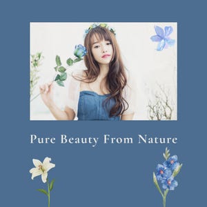 Pure Beauty From Nature - Instagram Post Template | Canva Editable | Minimal Natural Aesthetics